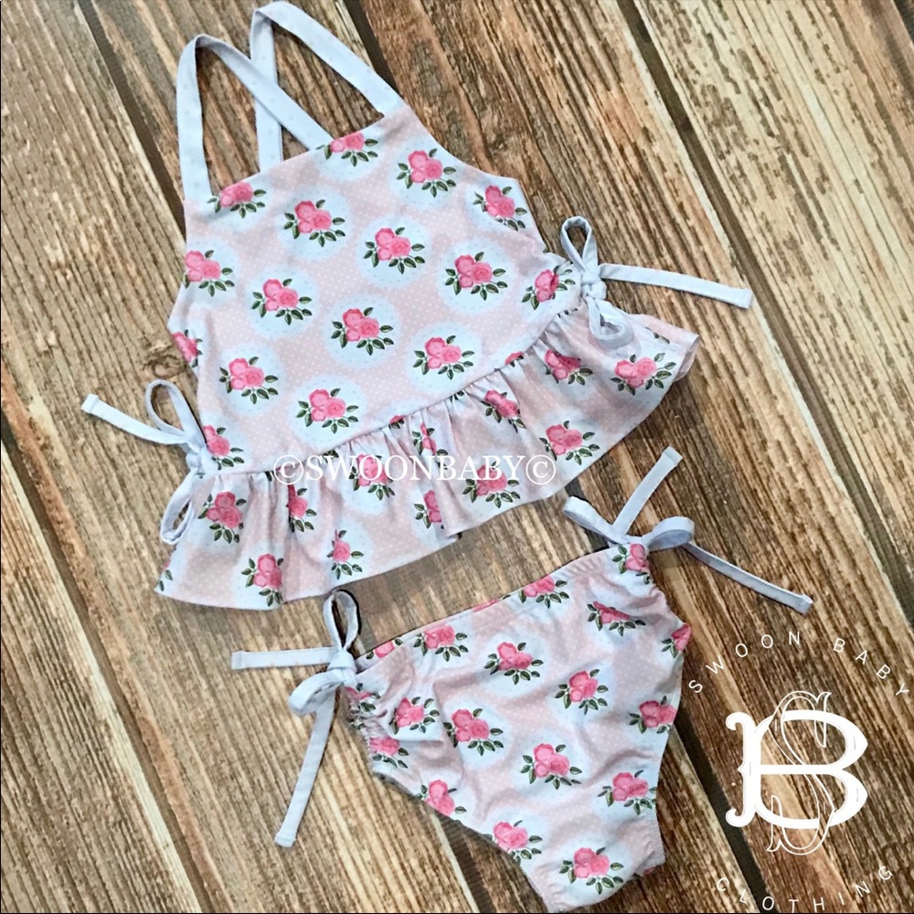 Swoon Baby Shabby Rose Two-Piece Swimsuit